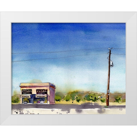 Urban Lines and Poles II White Modern Wood Framed Art Print by McCreery, Paul