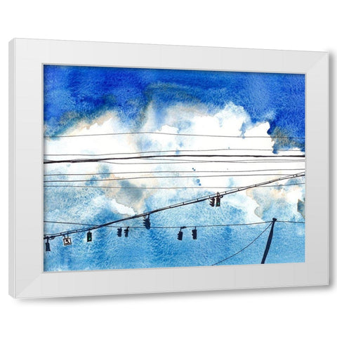 Urban Lines and Poles IV White Modern Wood Framed Art Print by McCreery, Paul