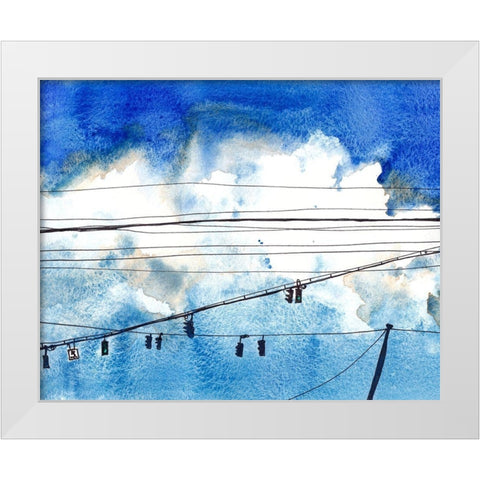 Urban Lines and Poles IV White Modern Wood Framed Art Print by McCreery, Paul