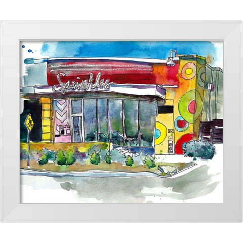 Urban Points of Interest II White Modern Wood Framed Art Print by McCreery, Paul
