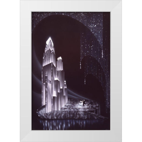 Midnight White Modern Wood Framed Art Print by Hoppe, Robert