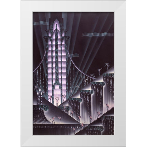 Salute White Modern Wood Framed Art Print by Hoppe, Robert