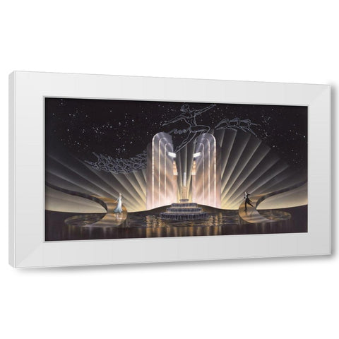 Enchanted Love White Modern Wood Framed Art Print by Hoppe, Robert