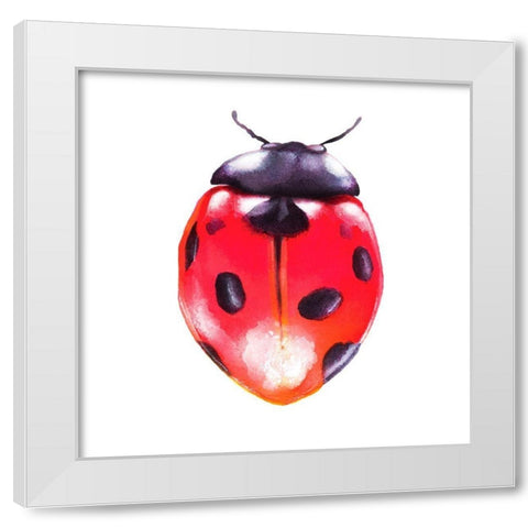 Buggin Out IV White Modern Wood Framed Art Print by Hernandez, Larisa
