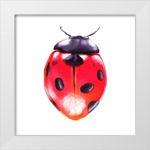 Buggin Out IV White Modern Wood Framed Art Print by Hernandez, Larisa