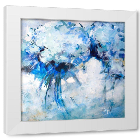 Hydrangeas on My Mind I White Modern Wood Framed Art Print by Riger, Sue