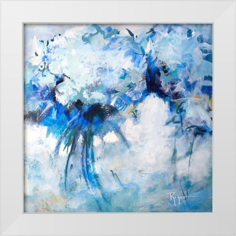 Hydrangeas on My Mind I White Modern Wood Framed Art Print by Riger, Sue