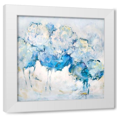 Hydrangeas on My Mind IV White Modern Wood Framed Art Print by Riger, Sue