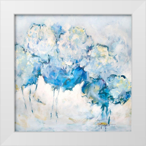 Hydrangeas on My Mind IV White Modern Wood Framed Art Print by Riger, Sue