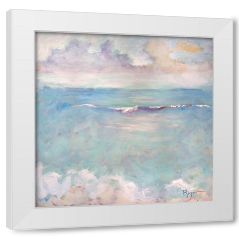 A Day at the Beach III White Modern Wood Framed Art Print by Riger, Sue