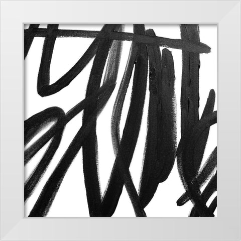 The Rush I White Modern Wood Framed Art Print by Orlov, Irena