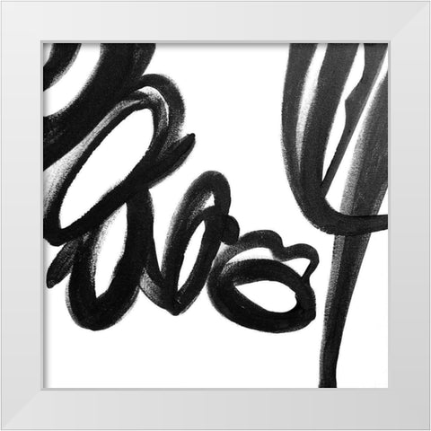The Rush III White Modern Wood Framed Art Print by Orlov, Irena