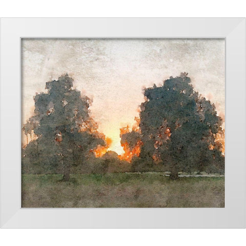 November Morning Mist II White Modern Wood Framed Art Print by Orlov, Irena
