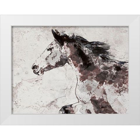 Winner Horse I White Modern Wood Framed Art Print by Orlov, Irena