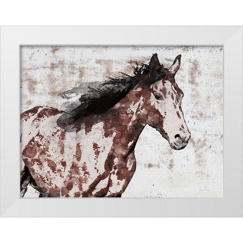 Winner Horse III White Modern Wood Framed Art Print by Orlov, Irena