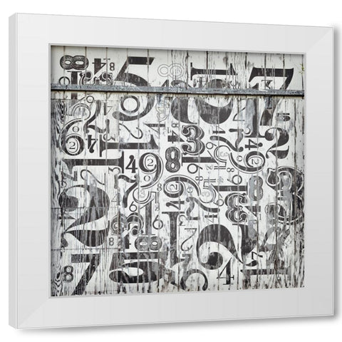 Found Symbols I White Modern Wood Framed Art Print by Brown, Thomas