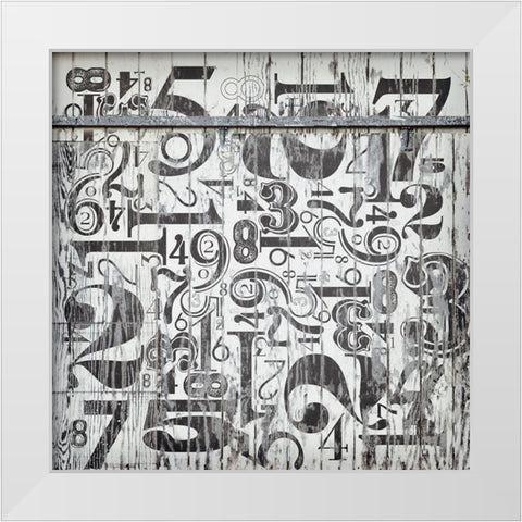 Found Symbols I White Modern Wood Framed Art Print by Brown, Thomas