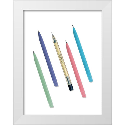 School Study III White Modern Wood Framed Art Print by Brown, Thomas