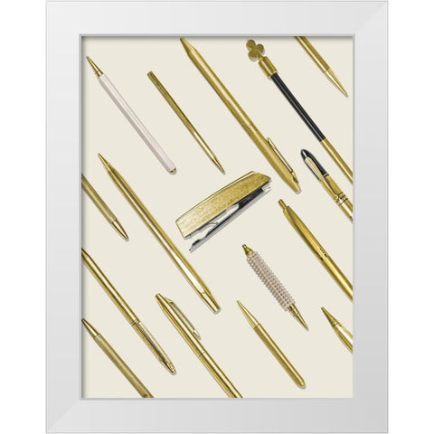 School Study IV White Modern Wood Framed Art Print by Brown, Thomas