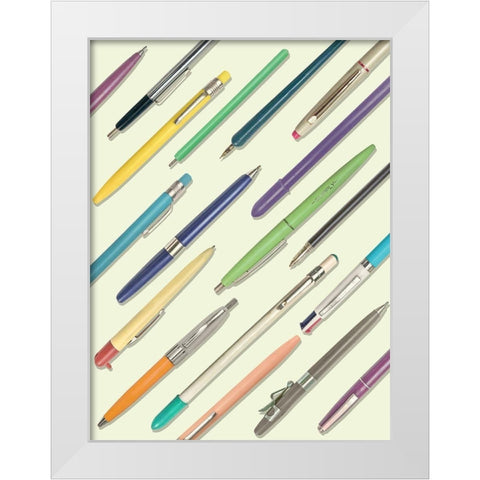 School Study V White Modern Wood Framed Art Print by Brown, Thomas