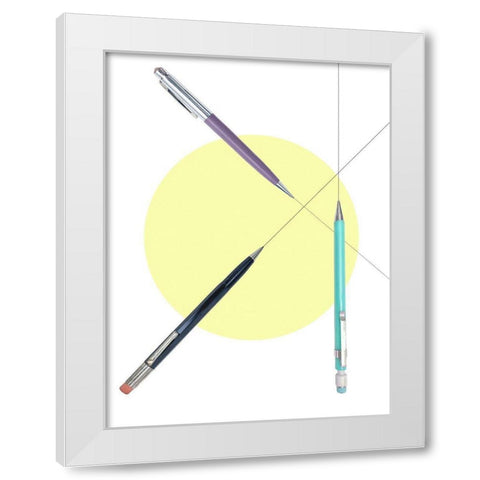 School Study VI White Modern Wood Framed Art Print by Brown, Thomas