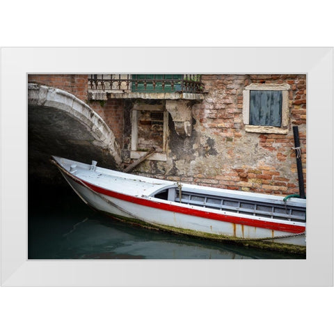 Venice Workboats III White Modern Wood Framed Art Print by DeNardo, Laura