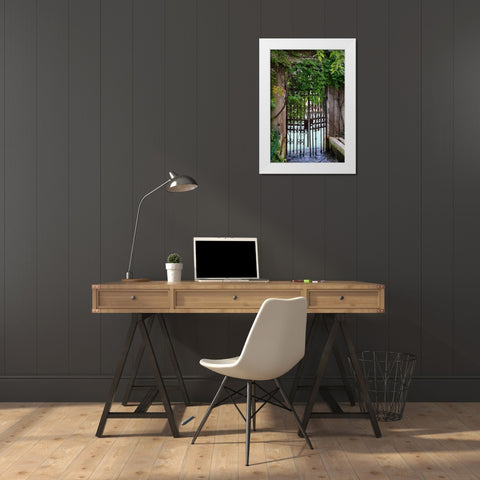 Elegant Canal Entrance White Modern Wood Framed Art Print by DeNardo, Laura
