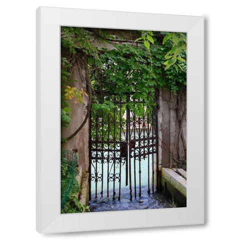 Elegant Canal Entrance White Modern Wood Framed Art Print by DeNardo, Laura