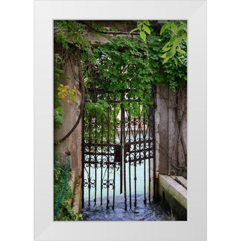 Elegant Canal Entrance White Modern Wood Framed Art Print by DeNardo, Laura