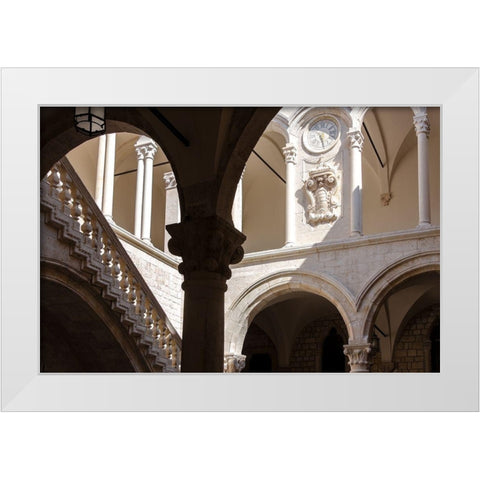 Inviting - Dubrovnik, Croatia White Modern Wood Framed Art Print by DeNardo, Laura