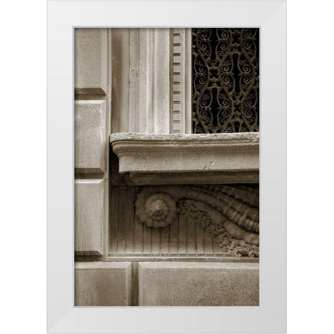 Architecture Detail in Sepia I White Modern Wood Framed Art Print by DeNardo, Laura