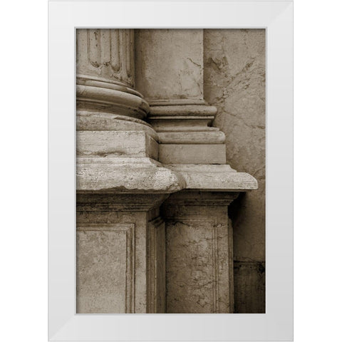 Architecture Detail in Sepia IV White Modern Wood Framed Art Print by DeNardo, Laura