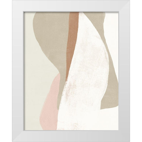 Symphonic Shapes V White Modern Wood Framed Art Print by Vess, June Erica
