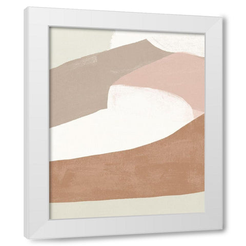 Symphonic Shapes VI White Modern Wood Framed Art Print by Vess, June Erica