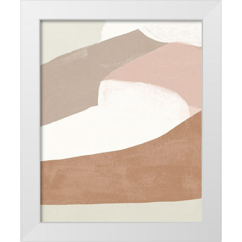 Symphonic Shapes VI White Modern Wood Framed Art Print by Vess, June Erica