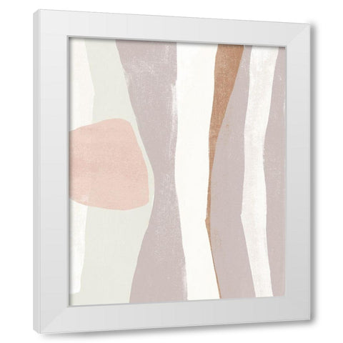 Symphonic Shapes VIII White Modern Wood Framed Art Print by Vess, June Erica