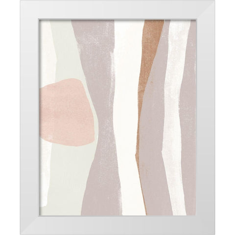 Symphonic Shapes VIII White Modern Wood Framed Art Print by Vess, June Erica