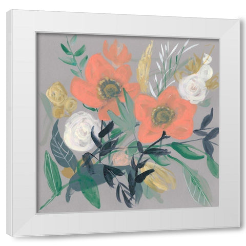 Anemone Jumble I White Modern Wood Framed Art Print by Goldberger, Jennifer