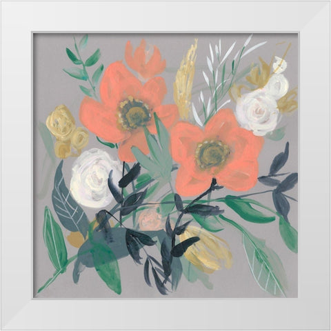 Anemone Jumble I White Modern Wood Framed Art Print by Goldberger, Jennifer