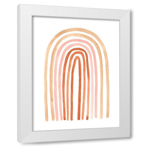 Terre Cotta Rainbow II White Modern Wood Framed Art Print by Scarvey, Emma