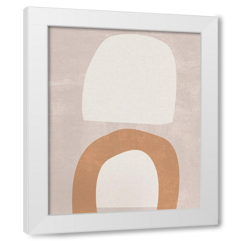 Sun Temple III White Modern Wood Framed Art Print by Wang, Melissa