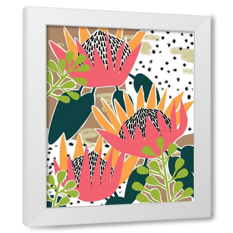 King Protea II White Modern Wood Framed Art Print by Wang, Melissa