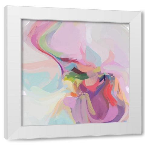 Influence I White Modern Wood Framed Art Print by Orlov, Irena