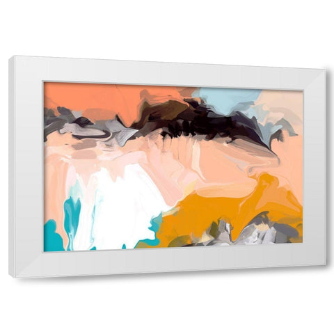 Playful Movement I White Modern Wood Framed Art Print by Orlov, Irena