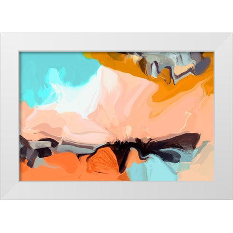 Playful Movement II White Modern Wood Framed Art Print by Orlov, Irena