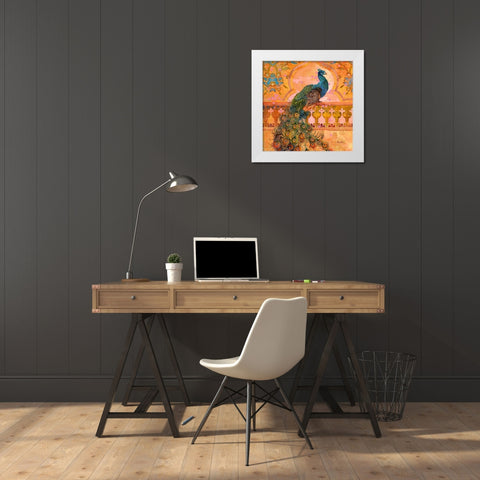 Animal Utopia I White Modern Wood Framed Art Print by Evelia Designs