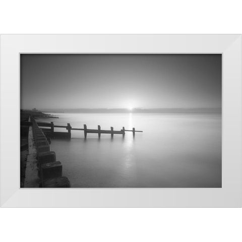 Morning Tranquility White Modern Wood Framed Art Print by Dautlich, Nick