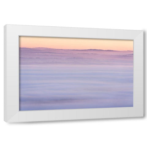 Mist Ripples I White Modern Wood Framed Art Print by Dautlich, Nick