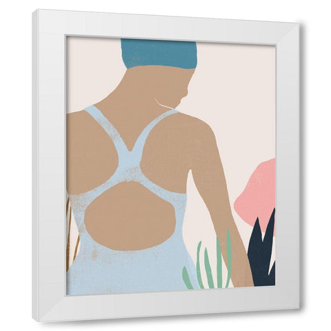 Femme Moderne I White Modern Wood Framed Art Print by Vess, June Erica