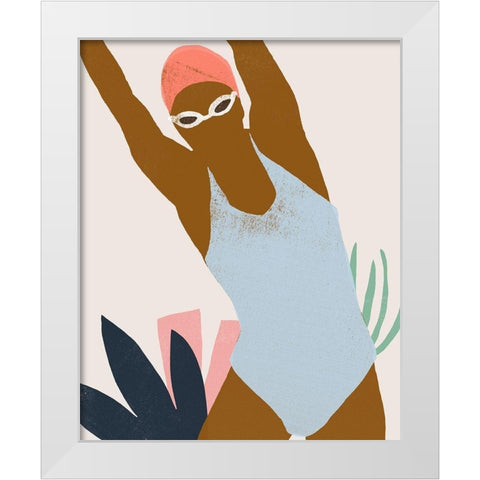 Femme Moderne III White Modern Wood Framed Art Print by Vess, June Erica